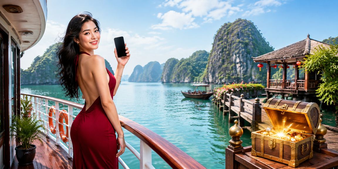 Người dùng trải nghiệm snh48 trên điện thoại tại Hạ Long