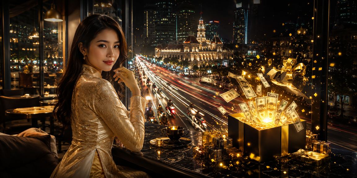 Người chơi trải nghiệm casino trực tuyến tại TP. Hồ Chí Minh với trang phục áo dài