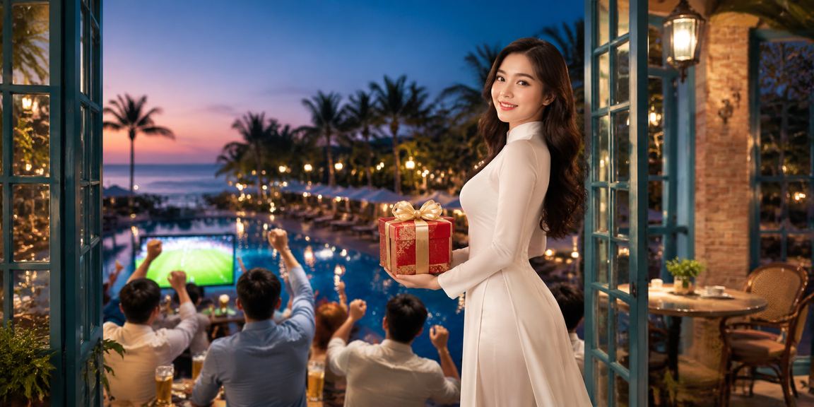 Người phụ nữ mặc áo dài tại Mũi Né sử dụng điện thoại để truy cập nền tảng cá cược di động